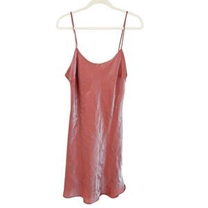 Forever 21 Womens Y2K Coquette Going Out Sateen Satin‎ Mini Slip Dress Size L